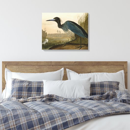 Toile Grue Bleue Heron Audubon Peinture (Insitu(Chambre))