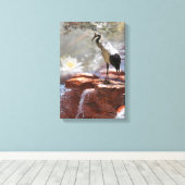 Toile Grue japonaise "Longévité" (Insitu (Plancher de Bois))