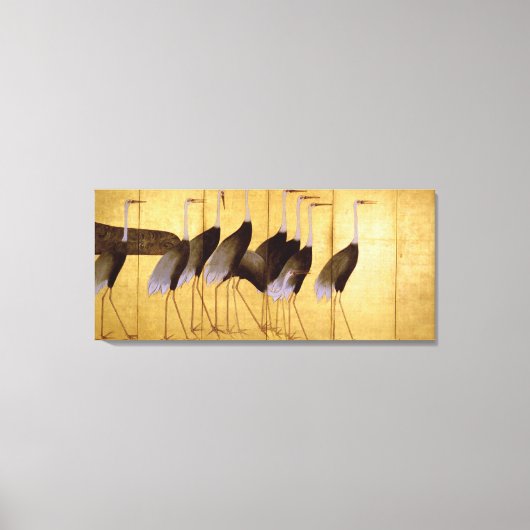 Toile Grue, Ogata Korin Art japonais (Recto)