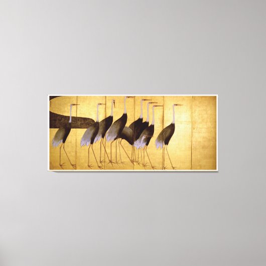 Toile Grue, Ogata Korin Art japonais (Recto)