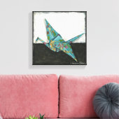 Toile Grue Origami aux motifs floraux (Insitu(Salon))