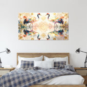 Toile Grues célestes en harmonie - Aquarelles (Insitu(Chambre))