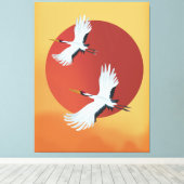 Toile Grues japonaises (Insitu (Plancher de Bois))