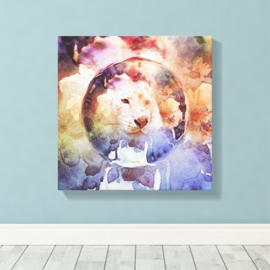 Toile Grunge blanc Tigre (Insitu (Plancher de Bois))