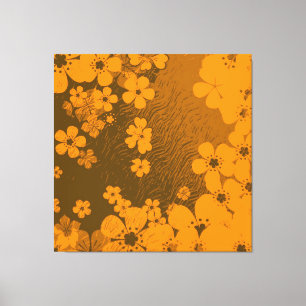 Toile Grunge floral art vintage arrière - plan motif