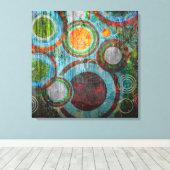 Toile Grunge Retro Circles (Insitu (Plancher de Bois))