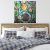 Toile Grunge Retro Circles (Insitu(Chambre))