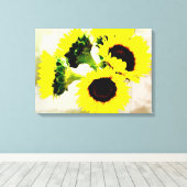 Toile Grunge Tournesol (Insitu (Plancher de Bois))