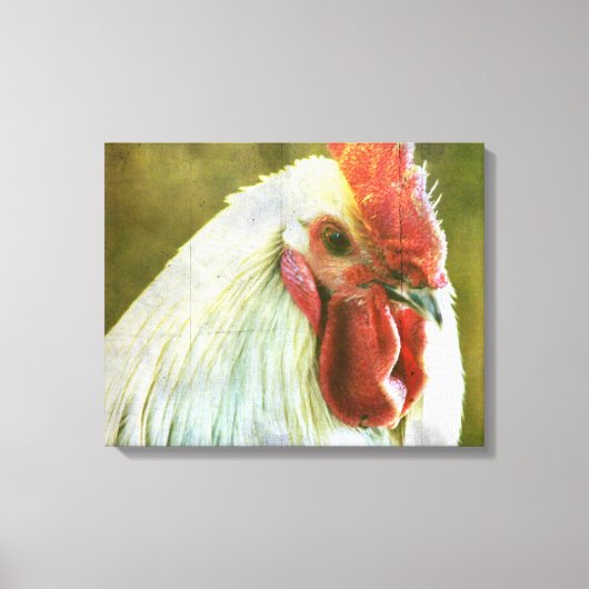 Toile Grunge Vintage Rooster Imprimer (Recto)