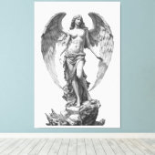 Toile Guardian Angel: White Marble Sculpture (Insitu (Plancher de Bois))