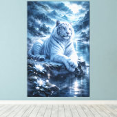 Toile Guardian White Tiger – Silent Strength and Gentle  (Insitu (Plancher de Bois))