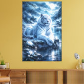 Toile Guardian White Tiger – Silent Strength and Gentle  (Insitu(Salon))