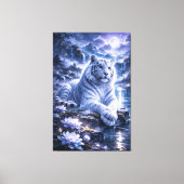 Toile Guardian White Tiger – Silent Strength and Gentle  (Recto)