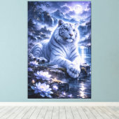 Toile Guardian White Tiger – Silent Strength and Gentle  (Insitu (Plancher de Bois))