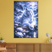 Toile Guardian White Tiger – Silent Strength and Gentle  (Insitu(Salon))