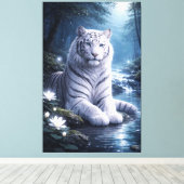 Toile Guardian White Tiger – Silent Strength and Gentle  (Insitu (Plancher de Bois))