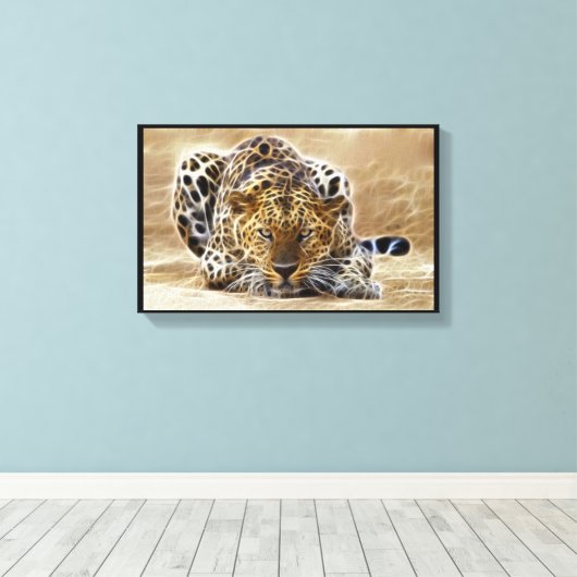 Toile guépard brillant enroulé (Insitu (Plancher de Bois))