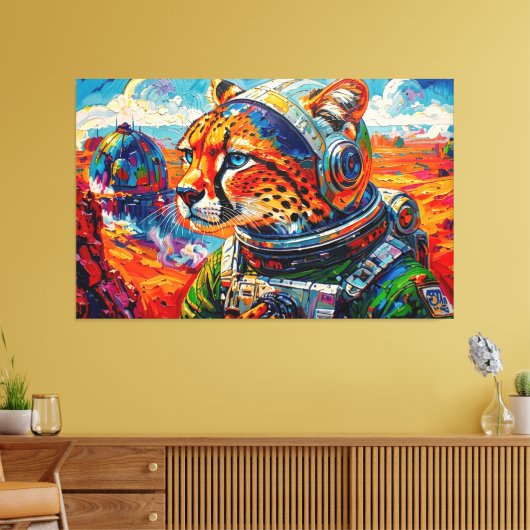 TOILE GUÉPARD DANS L'ESPACE (Insitu(Salon))