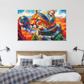 TOILE GUÉPARD DANS L'ESPACE (Insitu(Chambre))