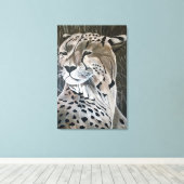 Toile GUÉPARD Org de l'impression 24x36 de toile. Ă?re (Insitu (Plancher de Bois))