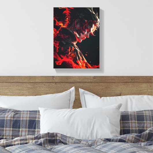 Toile "Guerrier de feu" (Insitu(Chambre))