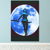 Toile Guerrier de la Lune bleue (Insitu (Plancher de Bois))
