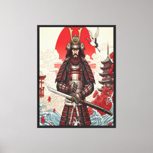 Toile Guerrier samouraï japonais