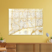 Toile Guide de Mendenhall, Road Map Connecticut (Insitu(Salon))