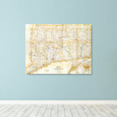 Toile Guide de Mendenhall, Road Map Connecticut (Insitu (Plancher de Bois))