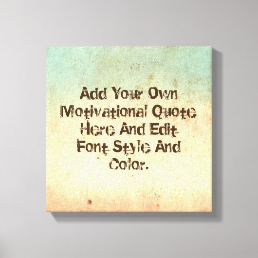 Toile Guillemet de motivation personnalisé, faites votre (Recto)