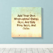 Toile Guillemet de motivation personnalisé, faites votre (Insitu (Plancher de Bois))