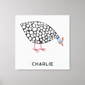 Toile Guinée Fowl Bird Personnalisé (Recto)