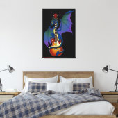 Toile Guitare à explosion solaire Blue Dragon (Insitu(Chambre))