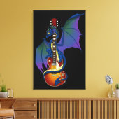 Toile Guitare à explosion solaire Blue Dragon (Insitu(Salon))