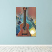 Toile Guitare acoustique cool (Insitu (Plancher de Bois))