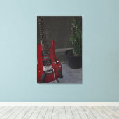 Toile Guitare acoustique cool (Insitu (Plancher de Bois))