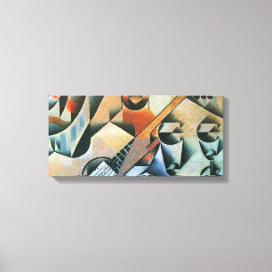 Toile Guitare (Banjo) et lunettes, Juan Gris, Art Vintag