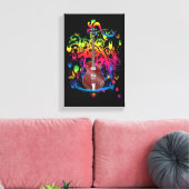 Toile Guitare basse couleur splash (Insitu(Salon))