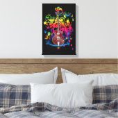 Toile Guitare basse couleur splash (Insitu(Chambre))