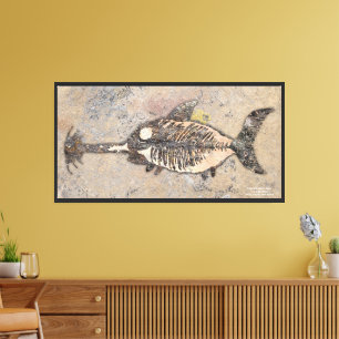 Toile Guitare de poisson fossile Requin Canyons parlants