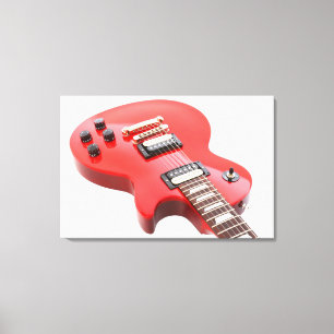 Toile GUITARE ÉLECTRIQUE ICONIQUE ROUGE 24x36