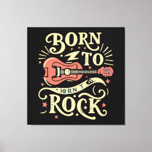 Toile Guitare électrique née pour le rock