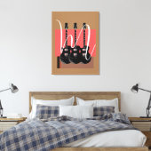 Toile Guitare électrique Pop Art Monogramme Initial (Insitu(Chambre))