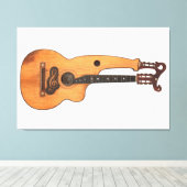 Toile GUITARE HARP vintage 32x48 (Insitu (Plancher de Bois))