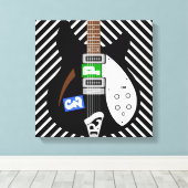 Toile Guitare pop art Mod (Insitu (Plancher de Bois))