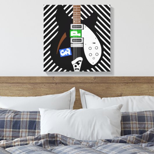 Toile Guitare pop art Mod (Insitu(Chambre))