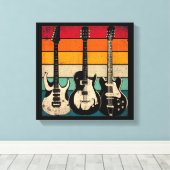 Toile Guitare Rétro  (Insitu (Plancher de Bois))