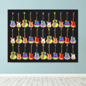 Toile Guitares colorées (Insitu (Plancher de Bois))