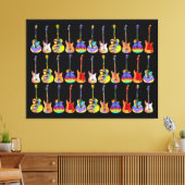Toile Guitares colorées (Insitu(Salon))