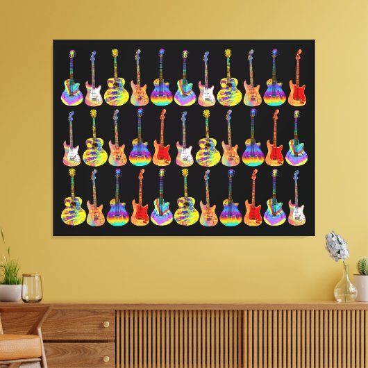 Toile Guitares colorées (Insitu(Salon))